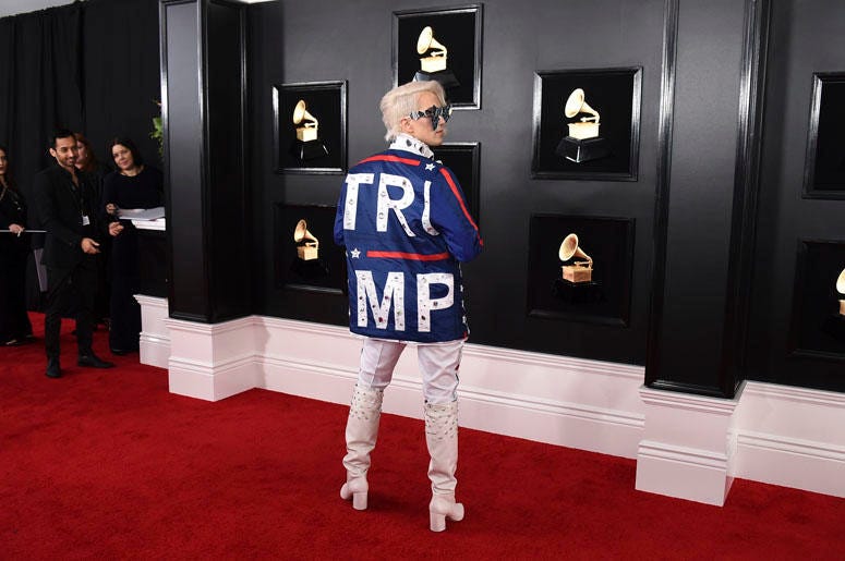Ricky Rebel arrives at the 61st annual Grammy Awards Ricky Rebel arrives at the 61st annual Grammy Awards