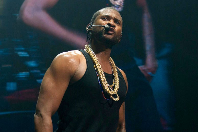AP18292769948755 In this Oct. 27, 2016 file photo, recording artist Usher performs at Power 105.1's Powerhouse 2016 at Barclays Center in New York. A Philadelphia songwriter who claims he was cut out of profits and credit from song that was recorded by R&B star Usher has
