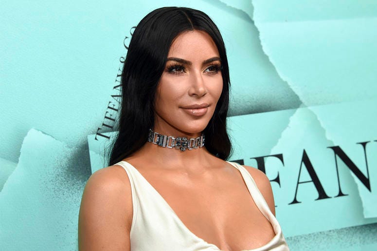 AP19100688971579 This Oct. 9, 2018 file photo shows Kim Kardashian West at the Tiffany & Co. 2018 Blue Book Collection: The Four Seasons of Tiffany celebration in New York. (Photo by Evan Agostini/Invision/AP, File)