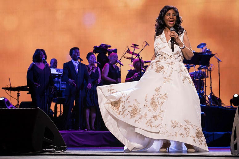 AP19105577165939 In this April 19, 2017, file photo, Aretha Franklin performs at the world premiere of "Clive Davis: The Soundtrack of Our Lives" during the 2017 Tribeca Film Festival in New York. (Photo by Charles Sykes/Invision/AP, File)