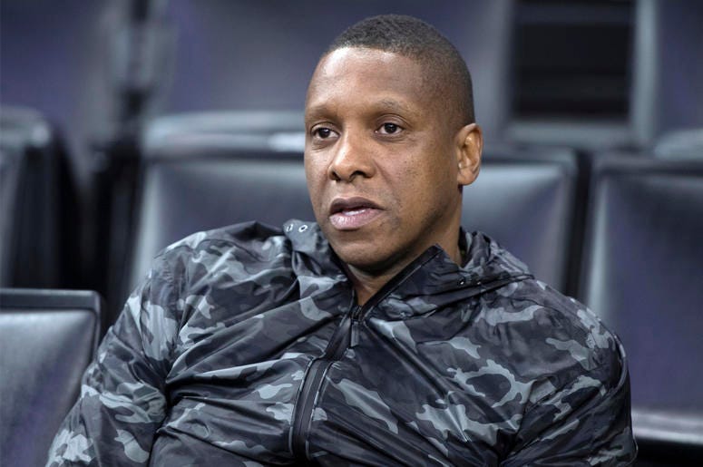 AP19165640993261 In this June 4, 2019, file photo, Toronto Raptors general manager Masai Ujiri watches during practice for the NBA Finals against the Golden State Warriors in Oakland, California. (Frank Gunn/The Canadian Press via AP, File)
