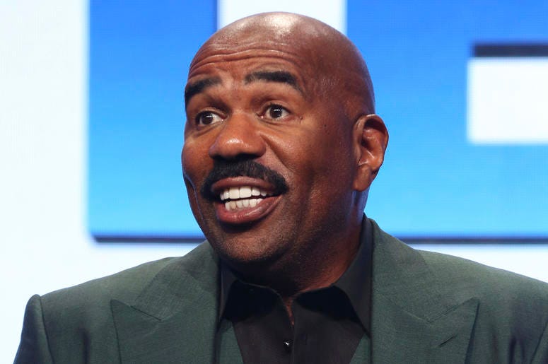 AP19182401822542 In this Aug. 3, 2017, file photo, Steve Harvey participates in the "Steve" panel during the NBC Television Critics Association Summer Press Tour in Beverly Hills, California. (Photo by Willy Sanjuan/Invision/AP, File)