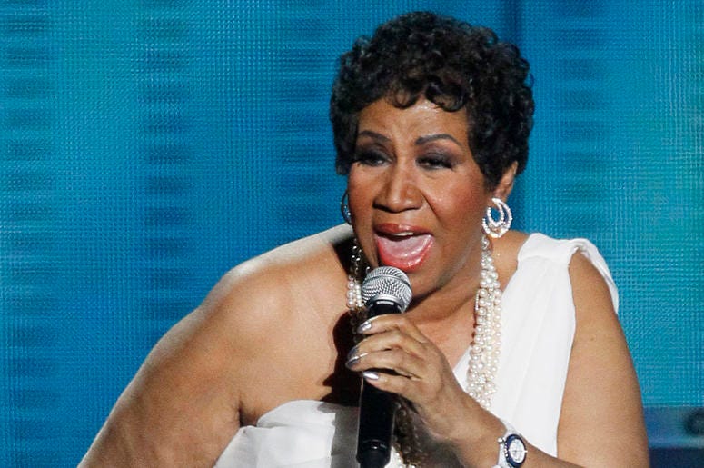 AP19217785576624 In this Tuesday, May 17, 2011 file photo, Aretha Franklin performs during a star-studded double-taping of "Surprise Oprah! A Farewell Spectacular," in Chicago. (AP Photo/Charles Rex Arbogast, File)