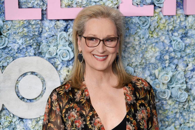 AP19311590646782 This May 29, 2019 file photo shows actress Meryl Streep at the premiere of HBO's "Big Little Lies" season two in New York. (Photo by Evan Agostini/Invision/AP, File)