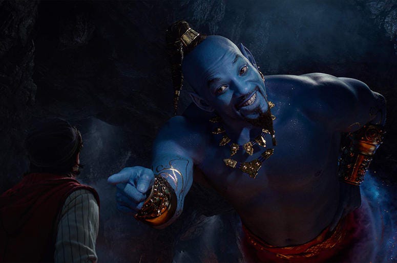 Will Smith and Mena Massoud in 'Aladdin' Will Smith and Mena Massoud in 'Aladdin'