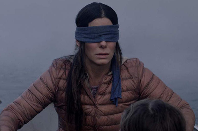 Sandra Bullock in 'Bird Box' Sandra Bullock in 'Bird Box' (Photo credit: Netflix)