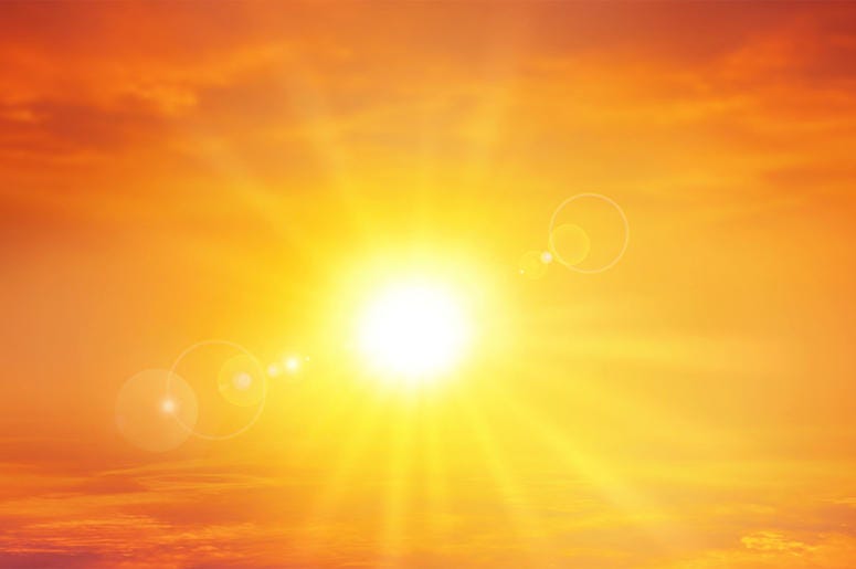 Hot, Sun, Sunny Day, Bright, Summer Hot, Sun, Sunny Day, Bright, Summer