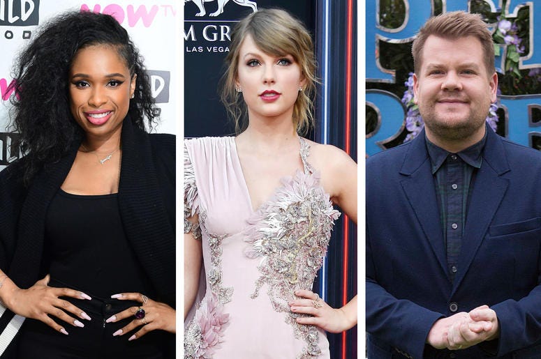 Jennifer Hudson, Taylor Swift and James Corden Jennifer Hudson, Taylor Swift and James Corden