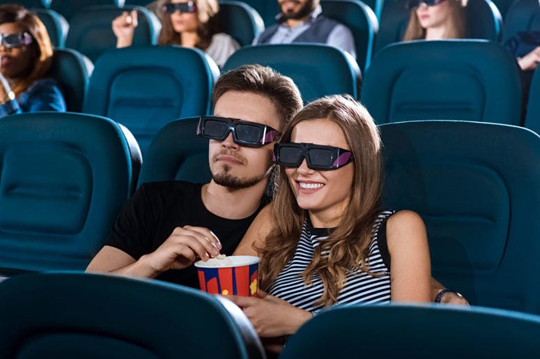 Couple at a movie Couple at a movie