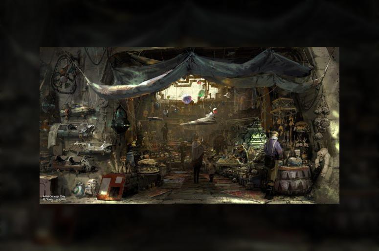 Concept art for the Toydarian's stall on Batuu Concept art for the Toydarian's stall on Batuu