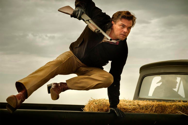 AP19122534842874 This image released by Sony Pictures shows Leonardo DiCaprio in Quentin Tarantino's "Once Upon a Time in Hollywood." (Andrew Cooper/Sony-Columbia Pictures via AP)