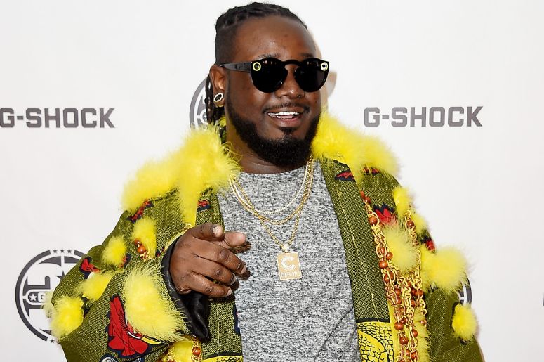 T-Pain T-Pain attends the G-Shock 35th Anniversary Celebration at The Theater at Madison Square Garden on November 9, 2017 in New York City.