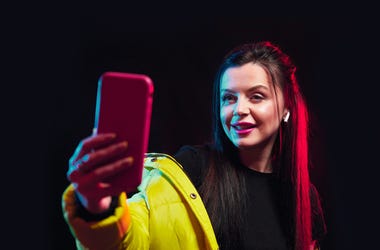 woman phone