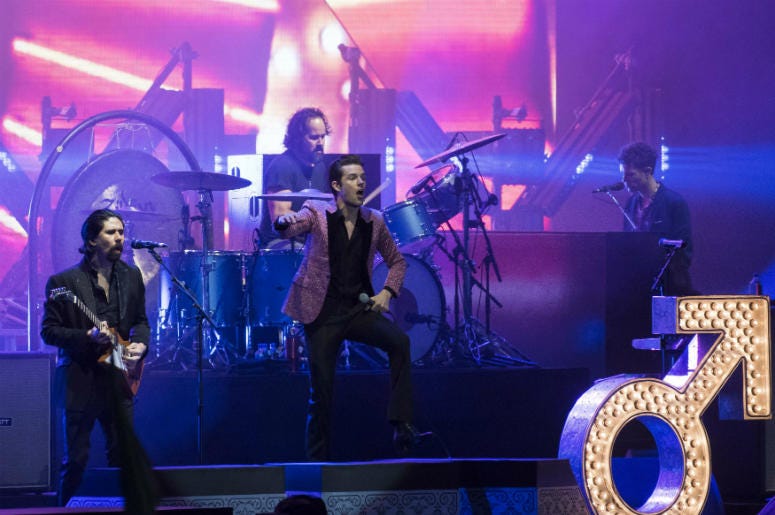The Killers 6/24/2018 - The Killers perform on stage during the Isle of Wight festival at Seaclose Park, Newport.