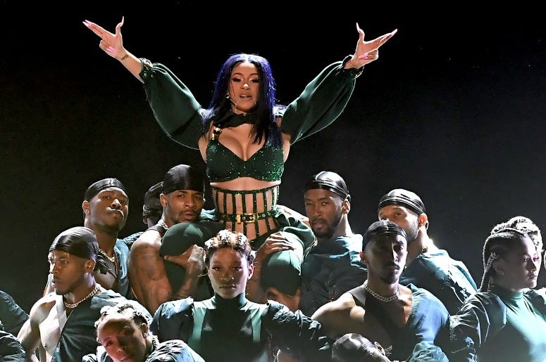 Cardi B performs onstage at the 2019 BET Awards Cardi B performs onstage at the 2019 BET Awards