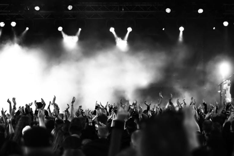 Empty stage at concert Empty stage at concert