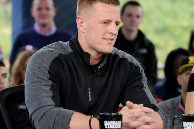 JJ Watt on Fox Sports "Garbage Time with Katie Nolan" broadcasting from Super Bowl LI on February 3, 2017 in Houston, Texas. JJ Watt on Fox Sports "Garbage Time with Katie Nolan" broadcasting from Super Bowl LI on February 3, 2017 in Houston, Texas.