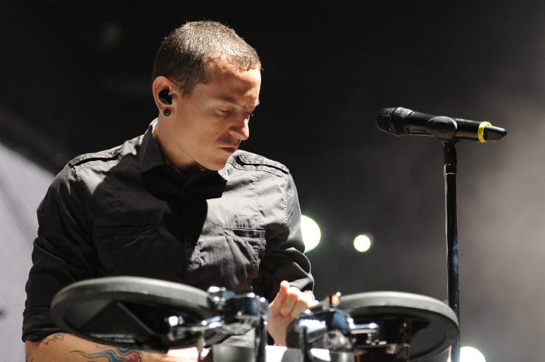 Chester Bennington of Linkin Park performs on stage at the Tokyo leg of the Live Earth series of concerts, at Makuhari Messe, Chiba on July 7, 2007 in Tokyo, Japan. Chester Bennington of Linkin Park performs on stage at the Tokyo leg of the Live Earth series of concerts, at Makuhari Messe, Chiba on July 7, 2007 in Tokyo, Japan.