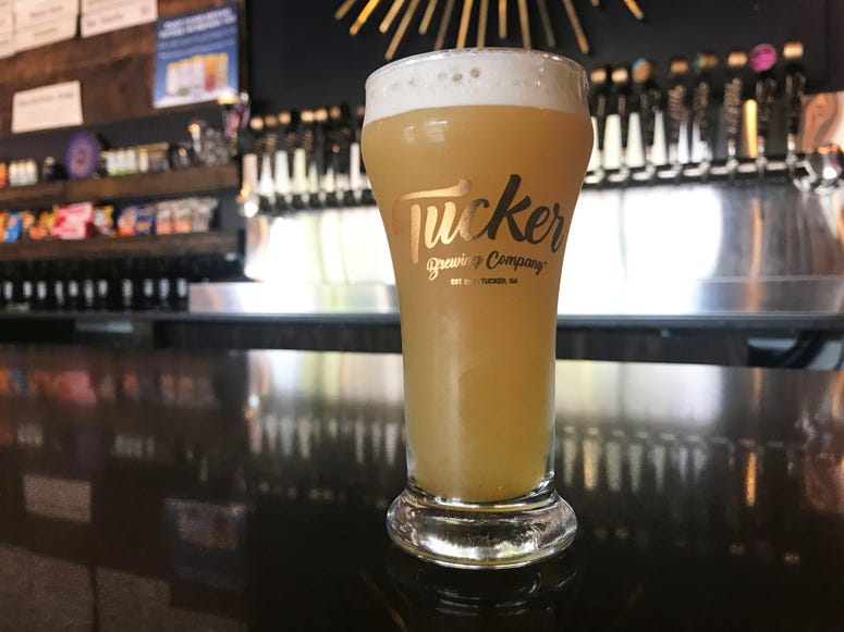 Draft Beer on Bar Malt Madness Tucker Brewing Draft Beer on Bar Malt Madness Tucker Brewing