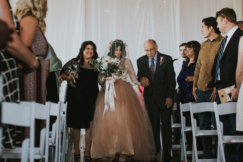 Jaquie Walking Down the Aisle