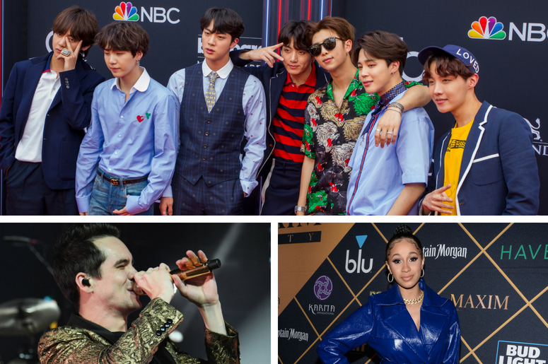 BTS, Panic! At The Disco and Cardi B BTS, Panic! At The Disco and Cardi B
