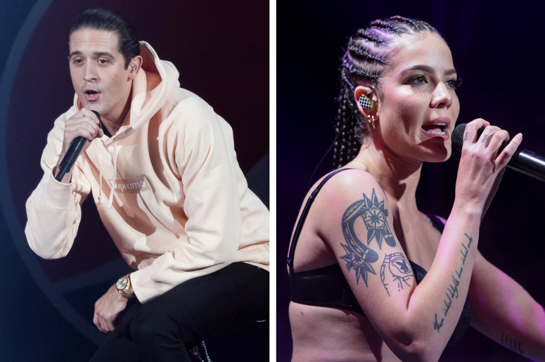G-Eazy performs during the 2016 Jingle Bash on December 10, 2016 / Halsey performs during the 2017 Jingle Ball at SAP Center on November 30, 2017 G-Eazy performs during the 2016 Jingle Bash on December 10, 2016 / Halsey performs during the 2017 Jingle Ball at SAP Center on November 30, 2017