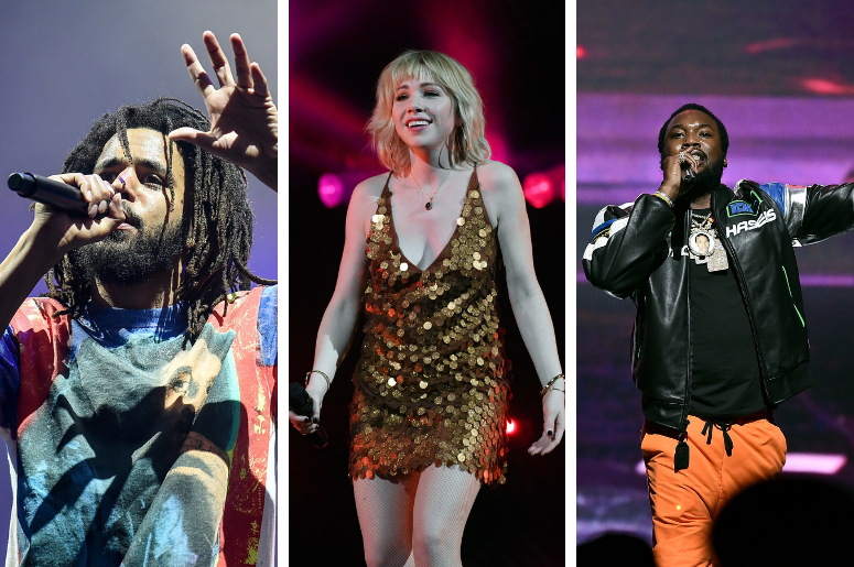J Cole, Carly Rae Jepsen and Meek Mill J Cole, Carly Rae Jepsen and Meek Mill