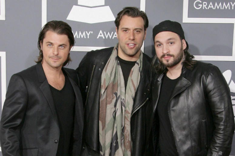 Swedish House Mafia 10 February 2013 - Los Angeles, California - Sebastian Ingrosso, Axwell, Steve Angello. The 55th Annual GRAMMY Awards held at STAPLES Center.