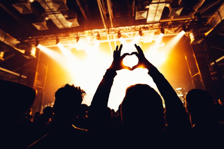 Heart hands at a concert Heart hands at a concert