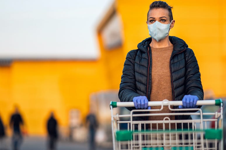 Shopping with mask