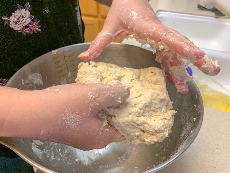 Baking Bread raw dough