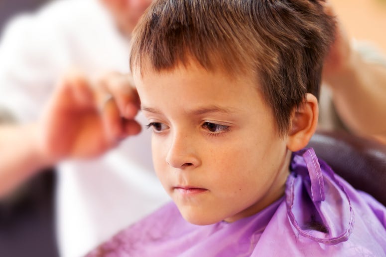 Kid at Barber Kid at Barber