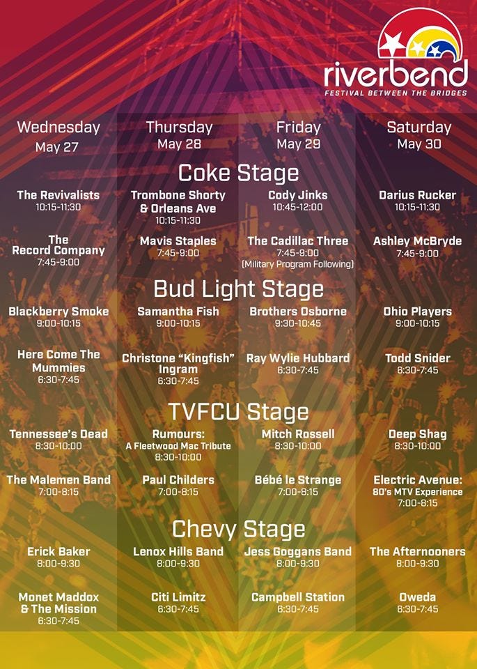 Riverbend Lineup