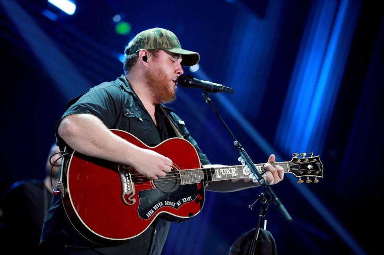 Luke Combs performs onstage at the Frank Erwin Center on May 4, 2019 in Austin, Texas Luke Combs performs onstage at the Frank Erwin Center on May 4, 2019 in Austin, Texas