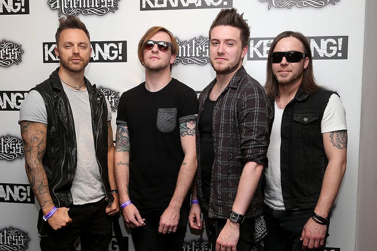 Matt Tuck, Michael Thomas, Jason James and Michael Paget of Bullet for My Valentine Matt Tuck, Michael Thomas, Jason James and Michael Paget of Bullet for My Valentine