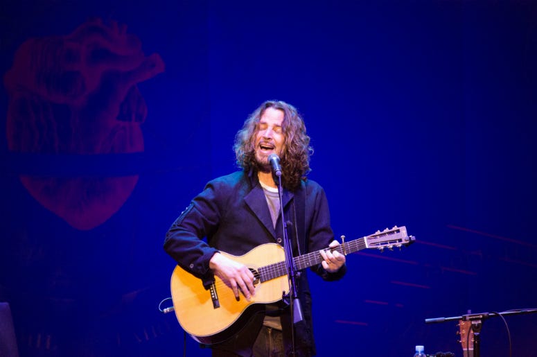 Chris Cornell performing live on stage at the Royal Albert Hall in London Chris Cornell performing live on stage at the Royal Albert Hall in London