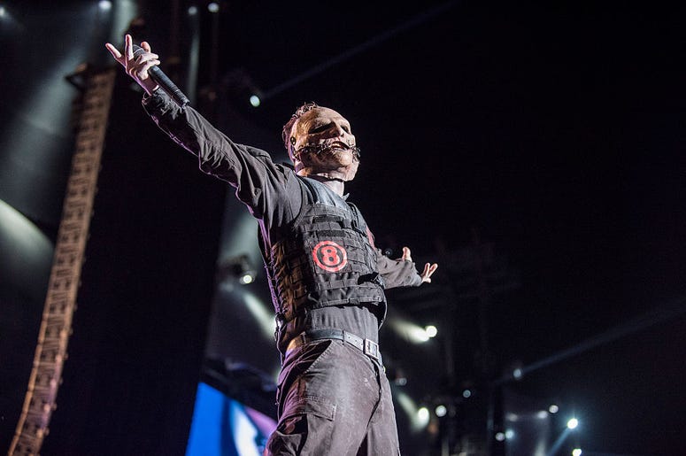 Corey Taylor from Slipknot performs at 2015 Rock in Rio on September 25, 2015 in Rio de Janeiro, Brazil. Corey Taylor from Slipknot performs at 2015 Rock in Rio on September 25, 2015 in Rio de Janeiro, Brazil.