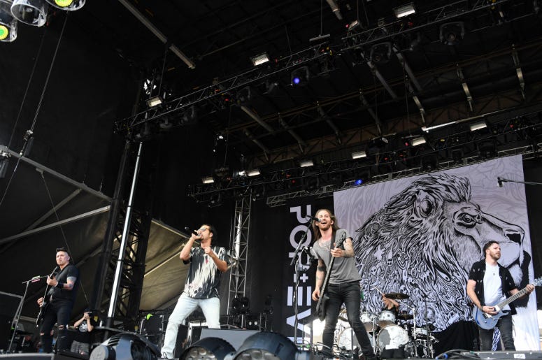 April 29, 2018 ; Sunrise, FL, USA; Pop Evil performs during Fort Rock at Markham Park. April 29, 2018 ; Sunrise, FL, USA; Pop Evil performs during Fort Rock at Markham Park.