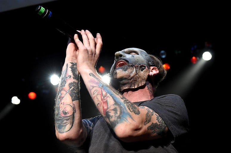 Singer Corey Taylor of Slipknot performs during the Ozzy Osbourne and Corey Taylor special announcement at the Hollywood Palladium on May 12, 2016 Singer Corey Taylor of Slipknot performs during the Ozzy Osbourne and Corey Taylor special announcement at the Hollywood Palladium on May 12, 2016