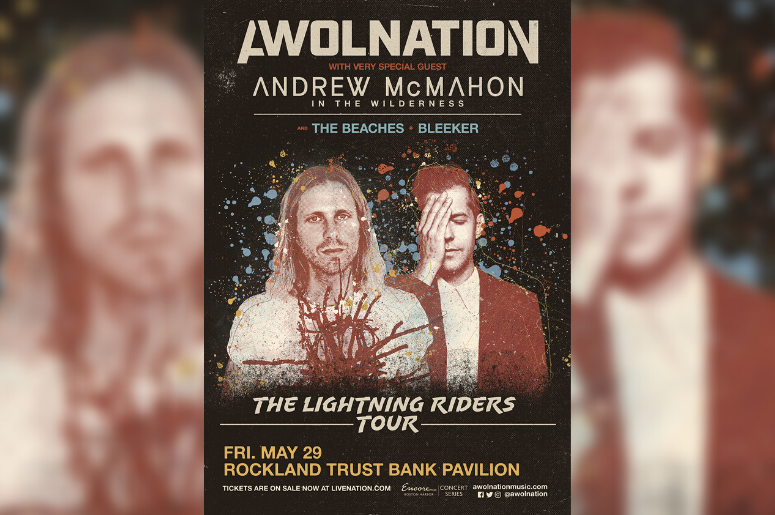 Awolnation and Andrew McMahon, the Lightning Riders Tour poster