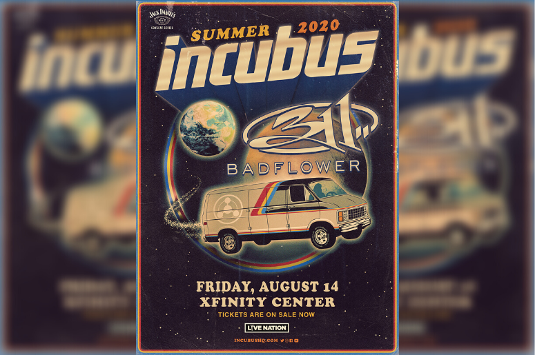 Incubus and Badflower concert poster