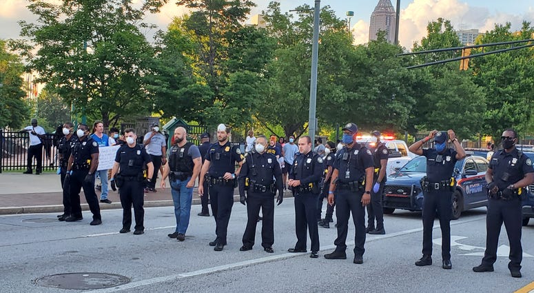 Atlanta police during George Floyd protest