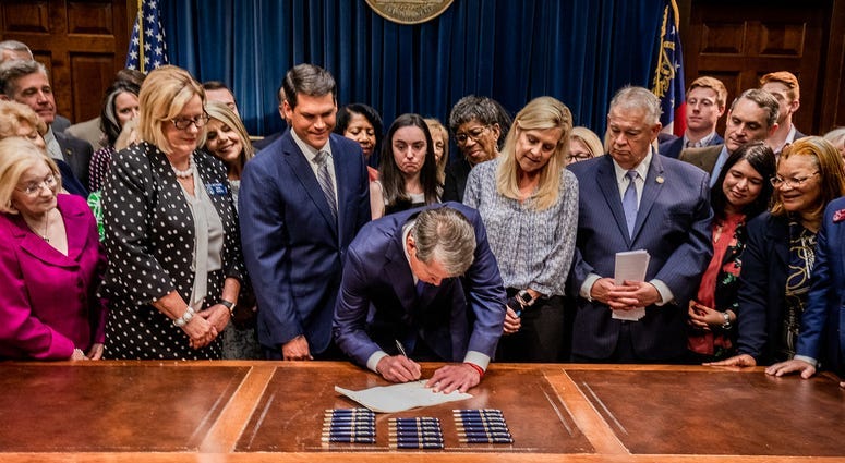 A federal judge has ruled that Georgia's anti-abortion bill is unconstitutional A federal judge has ruled that Georgia's anti-abortion bill is unconstitutional