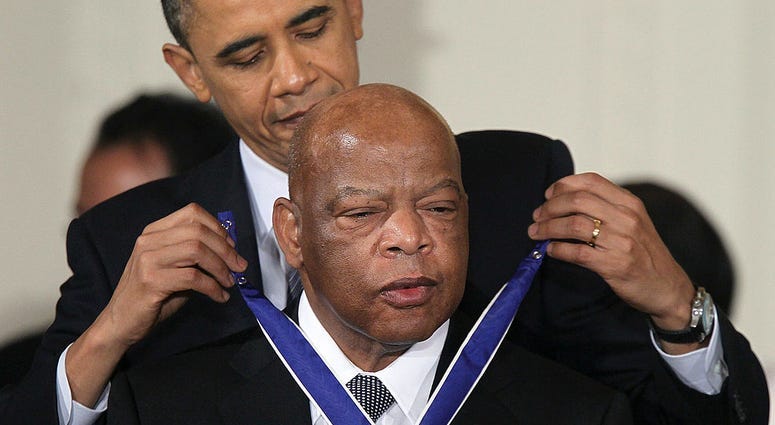 Congressman John Lewis received the Presidential Medal of Freedom in from President Obama in 2011