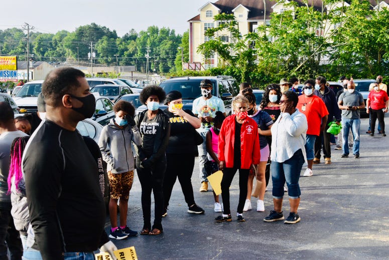 Participants gather for caravan to Brunswick, GA