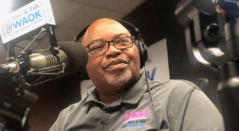 Derrick Boazman inside the WAOK Studio Atlanta, Ga 7/17/19 Derrick Boazman inside the WAOK Studio