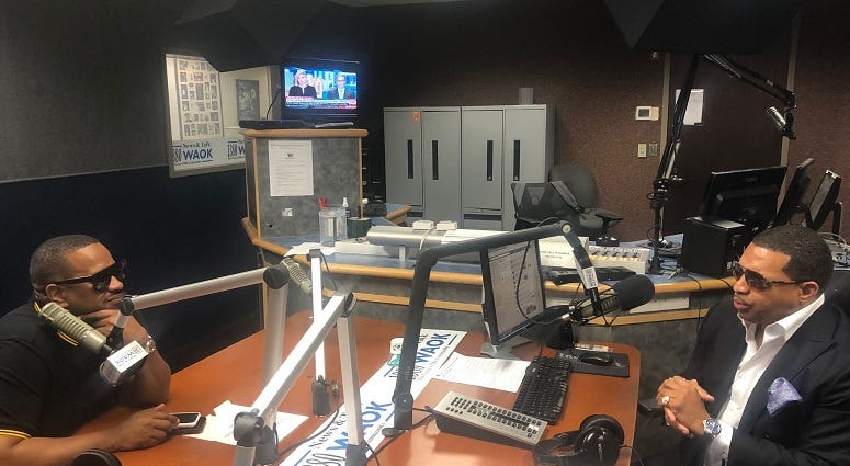 Rashad Richey Talking with CEO Ray Daniels inside WAOK studios 9/18/19 Rashad Richey Talking with CEO Ray Daniels