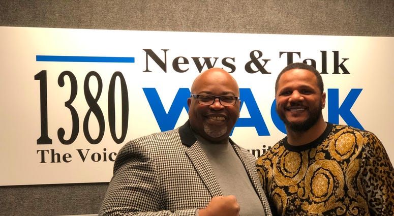 Derrick Boazman with Former Super MiddleWeight Champion Anthony Dirrell in Atlanta 2/10/2020 Derrick Boazman with Anthony Direll at WAOK