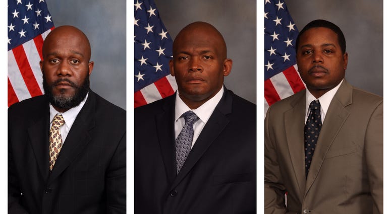 APD officers (l-r) Gardner, Sauls, and Hood are charged with various offenses in the arrest of 2 college students during protests in Atlanta. APD officers (l-r) Gardner, Sauls, and Hood are charged with various offenses in the arrest of 2 college students during protests in Atlanta.