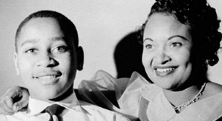 Mother Emmett Till (r) poses with son Emmett (l) . He was murdered in 1955 Mississippi. Mother Emmett Till (r) poses with son Emmett (l) . He was murdered in 1955 Mississippi.